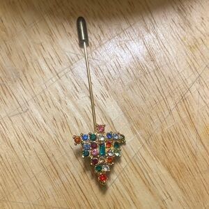 Colorful Gemstone Brooch Pin